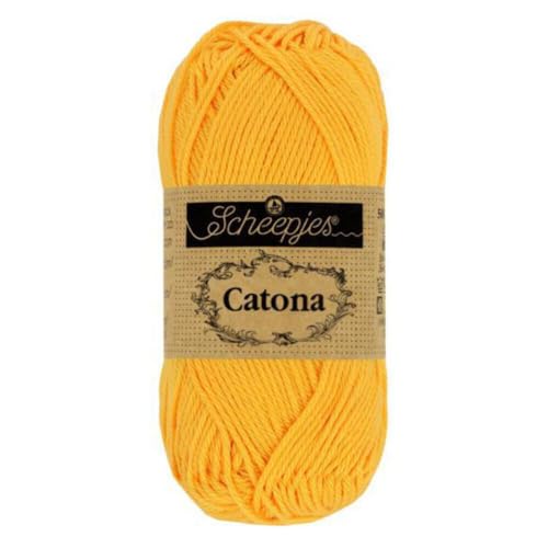 Scheepjes - Scheepjes 208 Gelb Gold Catona Garn - 1x50g von Scheepjes