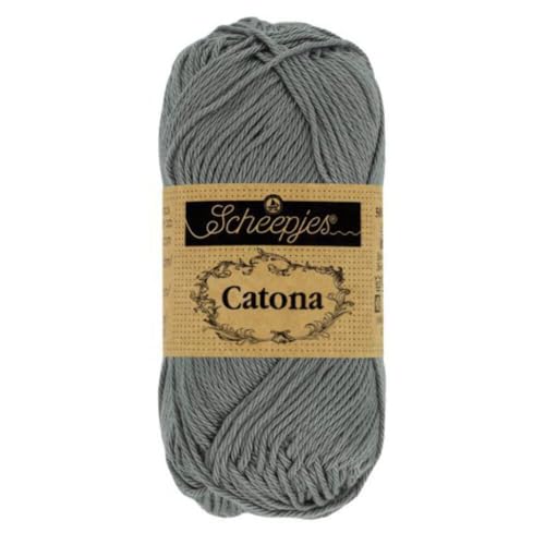 Scheepjes - Scheepjes 242 Metall Grau Catona Garn - 1x50g von Scheepjes