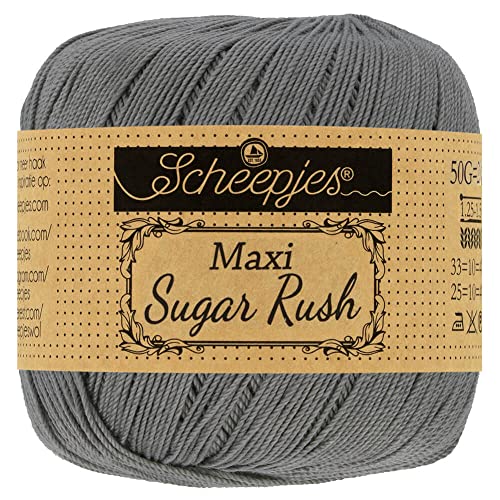 Scheepjes - Scheepjes 242 Metall Grau Maxi Sugar Rush Garn - 10x50g von Scheepjes