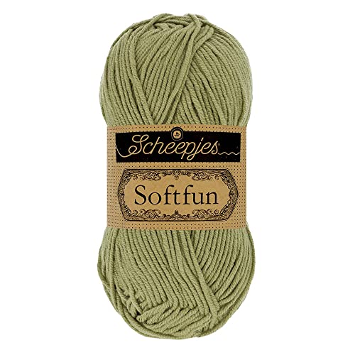 Scheepjes 1592-2606 Softfun Baumwolle Garn, 2606 Moss, 1x50g von Scheepjes