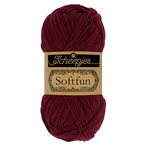 Scheepjes 1592-2 Softfun Baumwolle Garn, 2637 Mahogany, 10x50g, 10 Count von Scheepjes