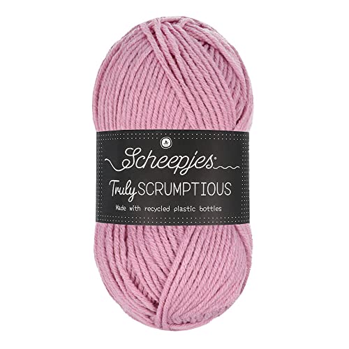 Scheepjes 1739-2 Truly Scrumptious Baumwolle Garn, Polyester, 307 Raspberry Mousse, 5x100g, 5 Count von Scheepjes