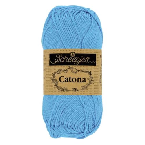 Scheepjes - Scheepjes 384 Pulver Blau Catona Garn - 1x50g von Scheepjes