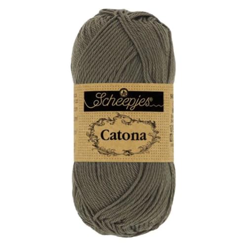 Scheepjes - Scheepjes 387 Dunkel Olive Catona Garn - 1x50g von Scheepjes