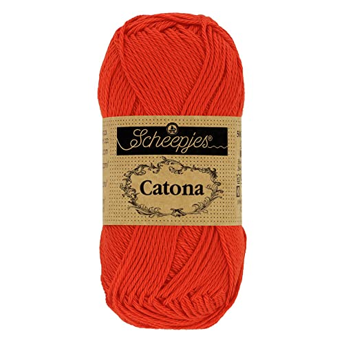 Scheepjes - Scheepjes 390 Mohn Rose Catona Garn - 10x50g von Scheepjes