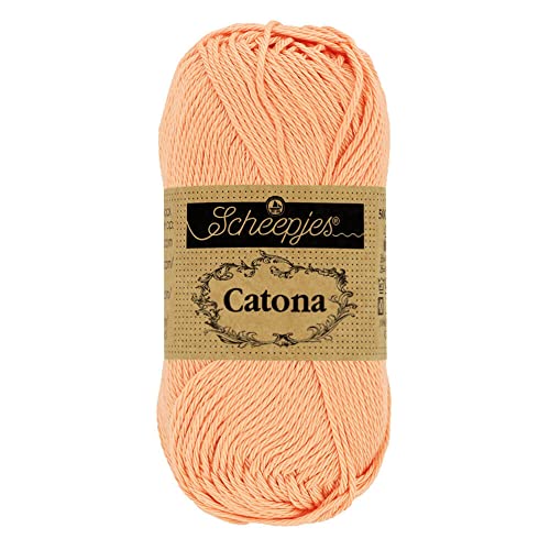 Scheepjes - Scheepjes 414 Jahrgang Pfirsich Catona Garn - 10x50g von Scheepjes