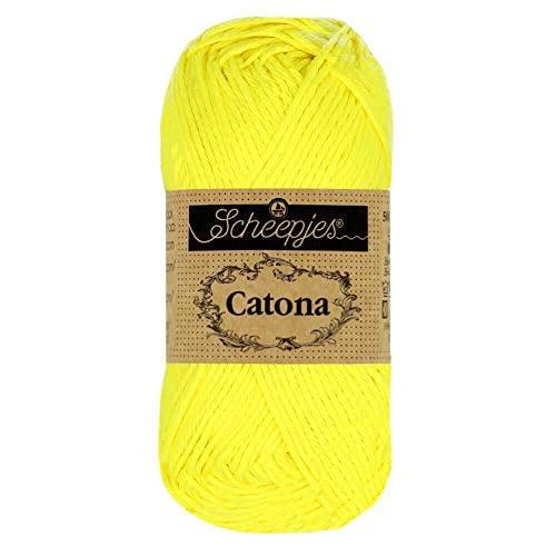 Scheepjes - Scheepjes 601 Neon Gelb Catona Garn - 10x10g von Scheepjes