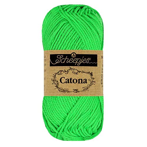 Scheepjes - Scheepjes 602 Neon Grün Catona Garn - 10x10g von Scheepjes