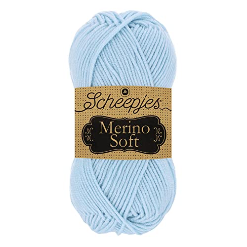 Scheepjes 1679-2 Merino Soft Baumwolle Garn, 50% Superwash-Merinowolle Mikrofaser 25% Acryl, 610 Turner, 10x50g, 10 Count von Scheepjes