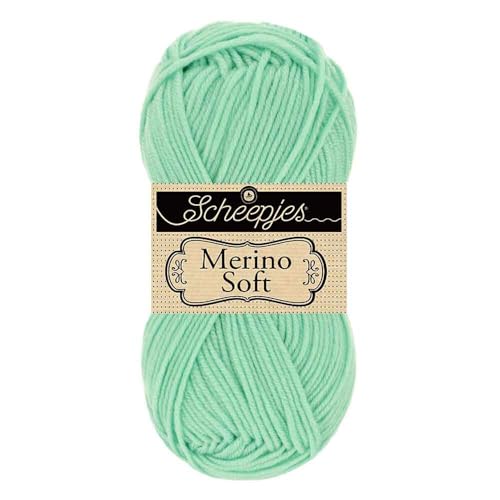 Scheepjes 1679-628 Merino Soft Baumwolle Garn, 50% Superwash-Merinowolle Mikrofaser 25% Acryl-Mischgewebe, 628 Botticelli, 1x50g von Scheepjes