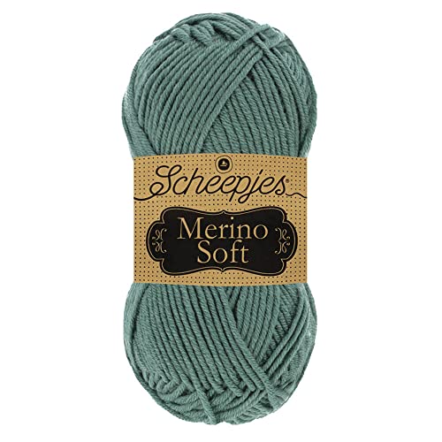 Scheepjes 1679-2 Merino Soft Baumwolle Garn, 50% Superwash-Merinowolle Mikrofaser 25% Acryl, 630 Lautrec, 10x50g, 10 Count von Scheepjes