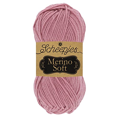 Scheepjes 1679-2 Merino Soft Baumwolle Garn, 50% Superwash-Merinowolle Mikrofaser 25% Acryl, 634 Copley, 10x50g, 10 Count von Scheepjes