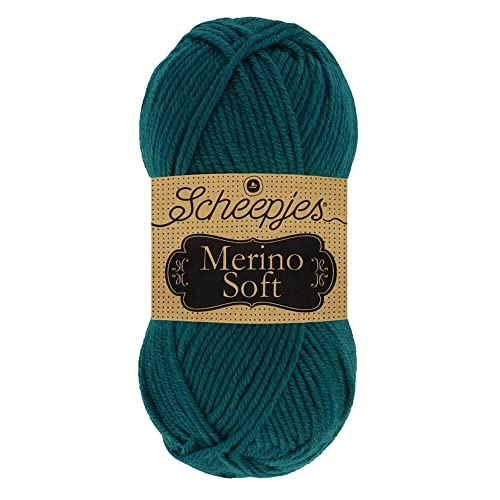 Scheepjes 1679-2 Merino Soft Baumwolle Garn, 50% Superwash-Merinowolle Mikrofaser 25% Acryl, 643 Ansingh, 10x50g, 10 Count von Scheepjes