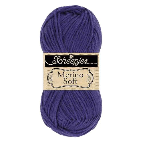 Scheepjes 1679-655 Merino Soft Baumwolle Garn, 50% Superwash-Merinowolle Mikrofaser 25% Acryl-Mischgewebe, 655 Chagall, 1x50g von Scheepjes