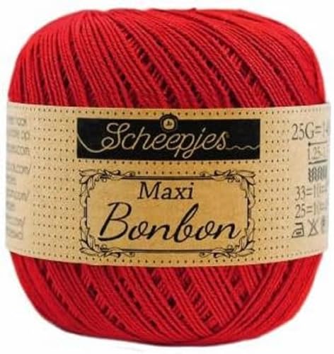 Scheepjes - Scheepjes 722 Rot Maxi Süss Behandeln Garn - 1x25g von Scheepjes