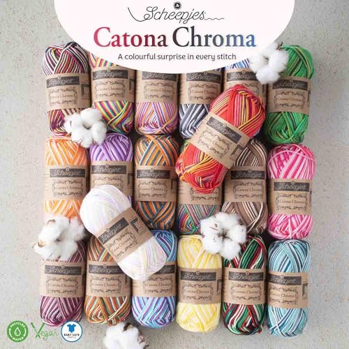 Scheepjes - Scheepjes Catona Chroma 100% Mercerisiert Baumwolle Häkeln Und Stricken Garn (20 Farben) Sortiment Satz - 5x50g von Scheepjes