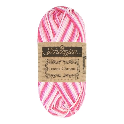 Scheepjes - Scheepjes Catona Chroma Sammlung 012 Peony 100% Mercerisiert Baumwolle Häkeln Und Stricken Garn - 1x50g von Scheepjes