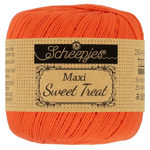 Scheepjes - Scheepjes Maxi Sweet Treat 189 königlich Orange Garn - 1x25g von Scheepjes