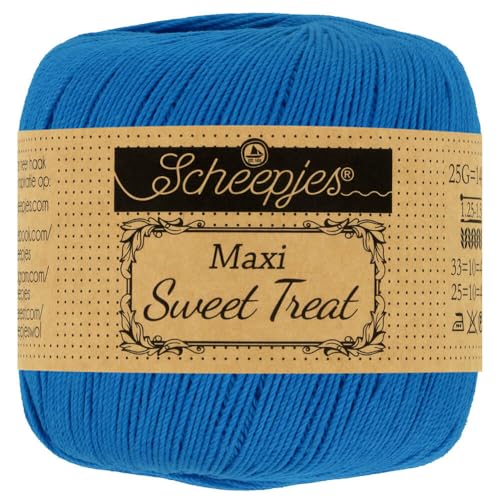 Scheepjes - Scheepjes Maxi Sweet Treat 201 Elektrisch Blau Garn - 1x25g von Scheepjes