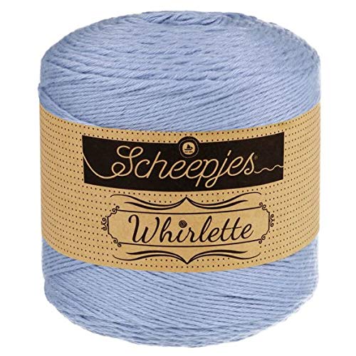 Scheepjes Whirlette | Baumwollgarn blau, Baumwollmischgarn einfarbig uni zum Stricken und Häkeln | (890 Custard) von Scheepjes