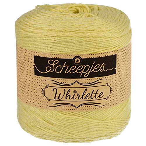 Scheepjes Whirlette | Baumwollgarn gelb, Baumwollmischgarn einfarbig uni zum Stricken und Häkeln | (870 Star Fruit) von Scheepjes