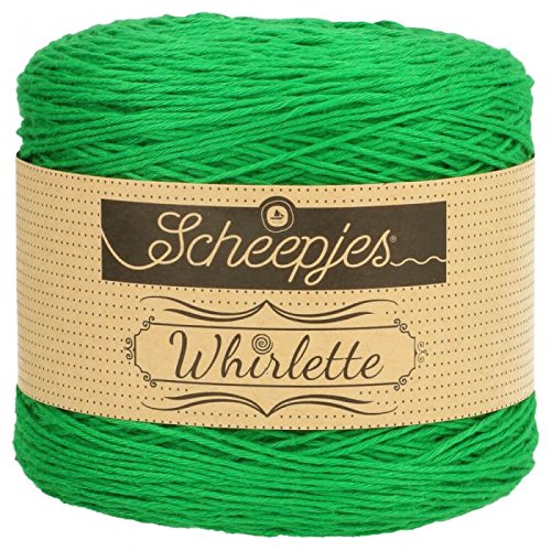 Scheepjes Whirlette | Baumwollgarn grün, Baumwollmischgarn einfarbig uni zum Stricken und Häkeln | (857 Kiwi) von Scheepjes