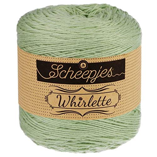 Scheepjes Whirlette | Baumwollgarn grün hell, Baumwollmischgarn einfarbig uni zum Stricken und Häkeln | (880 Delicious) von Scheepjes