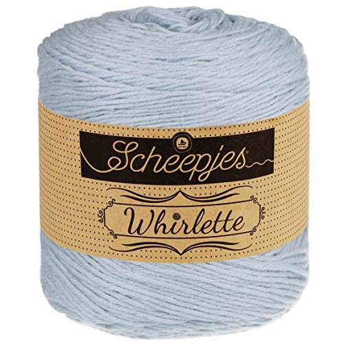 Scheepjes Whirlette | Baumwollgarn hellblau, Baumwollmischgarn einfarbig uni zum Stricken und Häkeln | (872 Sugar) von Scheepjes