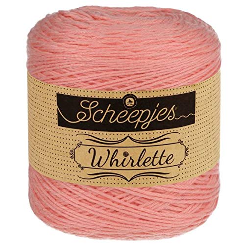 Scheepjes Whirlette | Baumwollgarn lachs, Baumwollmischgarn einfarbig uni zum Stricken und Häkeln | (876 Candy Floss) von Scheepjes