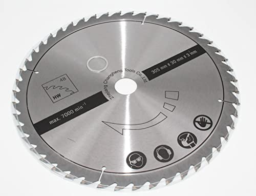 Original Scheppach Sägeblatt | Ø305 x 3 x 30 mm | Hartmetall Kreissägeblatt mit 48 Zähnen | passend für Scheppach Kappzugsäge HM140L / HM305SL | Ersatzsägeblatt von Scheppach