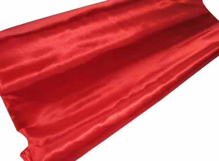 Satin Stoff 140 cm x 10 m - Satinstoff - Schnäppchenpreis auf Rolle - Blickdichter Stoff (rot) von Scherzwelt