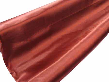 Satin Stoff 140 cm x 10 m - Satinstoff - Schnäppchenpreis auf Rolle - Blickdichter Stoff (rot braun) von Scherzwelt