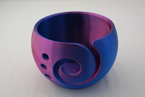 Garnschale Bowl - 18cm Durchmesser - unsere Nr. 1 - Design "Magic" 2 Farbig Glänzend (Magenta Blau, 18cm) von Schicht-Design