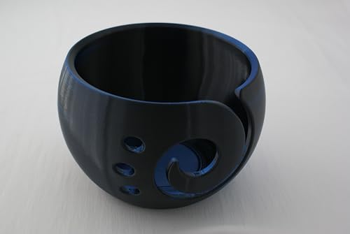 Garnschale Bowl - 18cm Durchmesser - unsere Nr. 1 - Design "Magic" 2 Farbig Glänzend (Schwarz Blau, 18cm) von Schicht-Design