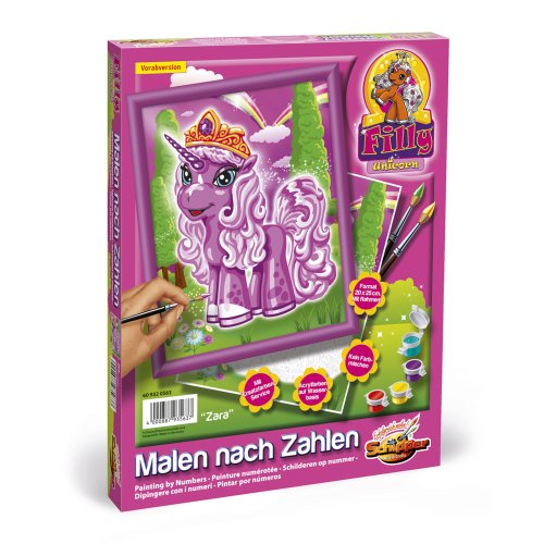 Schipper 609320563 - Malen nach Zahlen - Filly Unicorn Zara 20x25 cm von Schipper