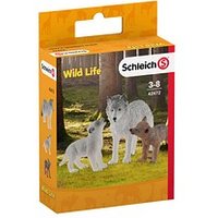 Schleich® Wild Life 42472 Wolfsmutter mit Welpen Spielfiguren-Set von Schleich®