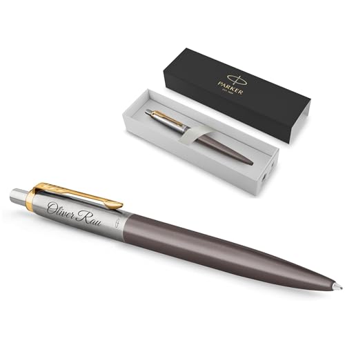 Parker Jotter XL Grey Core GT Kugelschreiber mit Gravur | Premium Stift | Geschenkbox | blaue Tinte | personalisiertes Geschenk | Namen | graviert | Kuli | Geburtstag | Geschenkidee (Grey Core GT) von Schmalz®