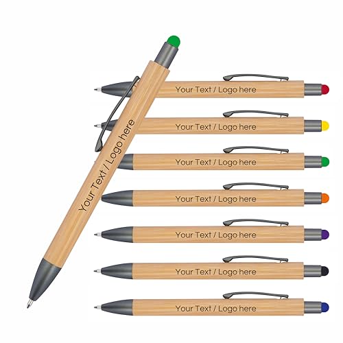 Schmalz® Aluminium-Bambus Touchpen Kugelschreiber mit Gravur SAMMI - personalisiert mit großer Auswahl an Farben - Kugelschreiber als personalisierte Geschenke mit Wunschtext & Logo (25) von Schmalz®