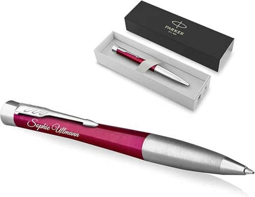 Schmalz® Parker Urban Kugelschreiber Twist mit Gravur | Premium Stift | Geschenkbox | blaue Tinte | edel | personalisiertes Geschenk | Namen | graviert | Jahrestag | Geburtstag (Vibrant Magenta C.C.) von Schmalz®