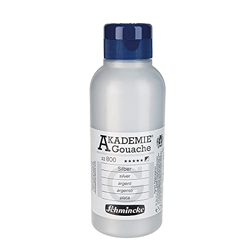 Schmincke – AKADEMIE® Gouache - feine Künstler-Gouache, Silber - 250 ml von Schmincke