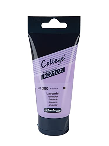 Schmincke - College Acrylic, Lavendel in 75 ml-Tube, 33360013, Acrylfarbe mit Künstler-Pigmenten in hoher Konzentration, deckend und lasierend, lichtecht, seidenmatt von Schmincke