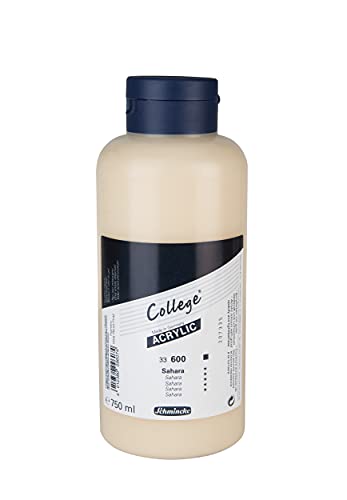 Schmincke - College Acrylic, Sahara 750 ml, 33600030, Acrylfarbe mit Künstler-Pigmenten in hoher Konzentration, deckend und lasierend, lichtecht, seidenmatt von Schmincke