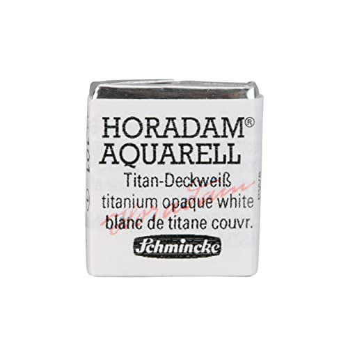 Schmincke – HORADAM® AQUARELL - feinste Künstler-Aquarellfarben, 101 Titan-Deckweiß, 14 101 044, 1/2 Näpfchen von Schmincke