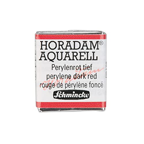 Schmincke – HORADAM® AQUARELL - feinste Künstler-Aquarellfarben, 344 Perylenrot tief, 14 344 044, 1/2 Näpfchen von Schmincke