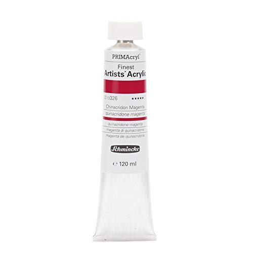 Schmincke – PRIMAcryl® - feinste Künstler-Acrylfarben, Chinacridon Magenta - 120 ml von Schmincke