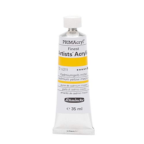 Schmincke – PRIMAcryl® - feinste Künstler-Acrylfarben, Kadmiumgelb mittel - 35 ml von Schmincke