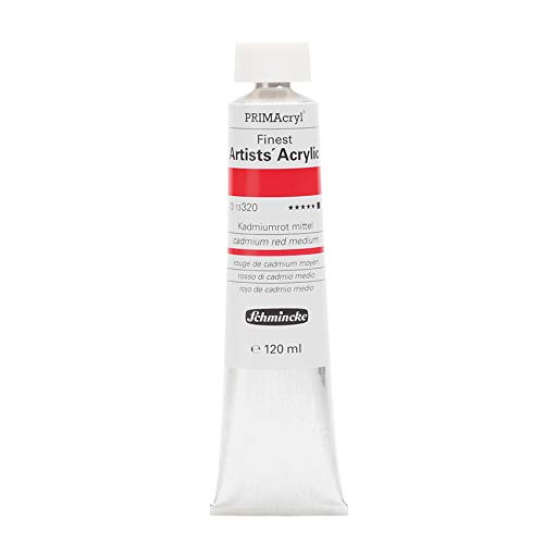 Schmincke – PRIMAcryl® - feinste Künstler-Acrylfarben, Kadmiumrot mittel - 120 ml von Schmincke