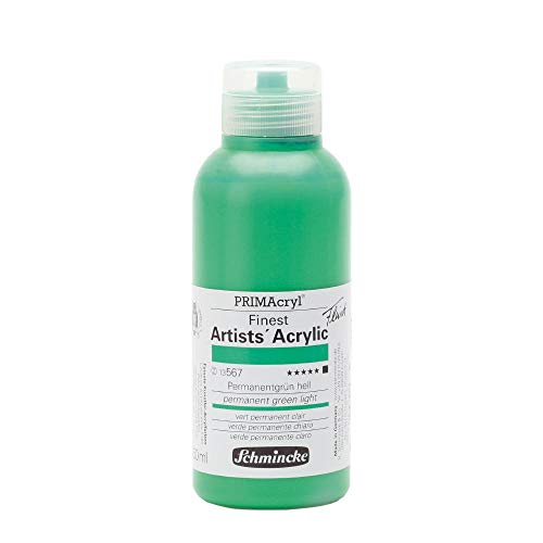 Schmincke – PRIMAcryl® - feinste Künstler-Acrylfarben, Permanentgrün hell - 250 ml von Schmincke