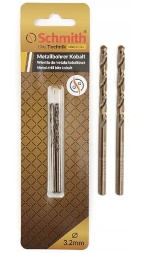 SCHMITH Kobaltbohrer Spiralbohrer Bohrer Edelstahlbohrer Metallbohrer Cobalt 1mm-4mm Set (3,2mm) von Schmith