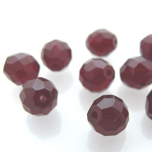 10 St. Glasschliffperlen rot Perlen 10mm rubinrot Bastelsteine Böhmische Perlen von Schmuck-Traumwelt